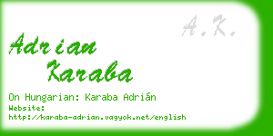 adrian karaba business card